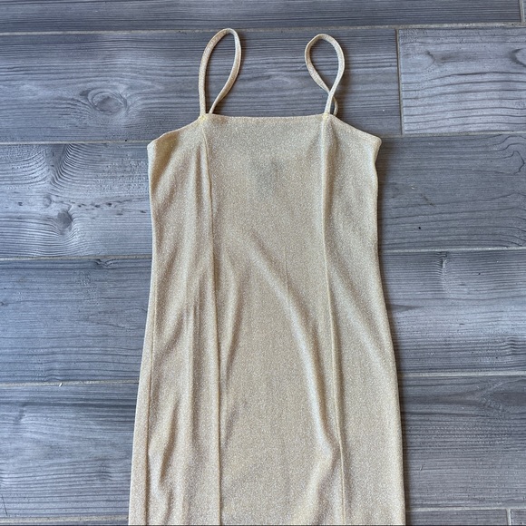 GOLD SHIMMER DRESS - Picture 3 of 5